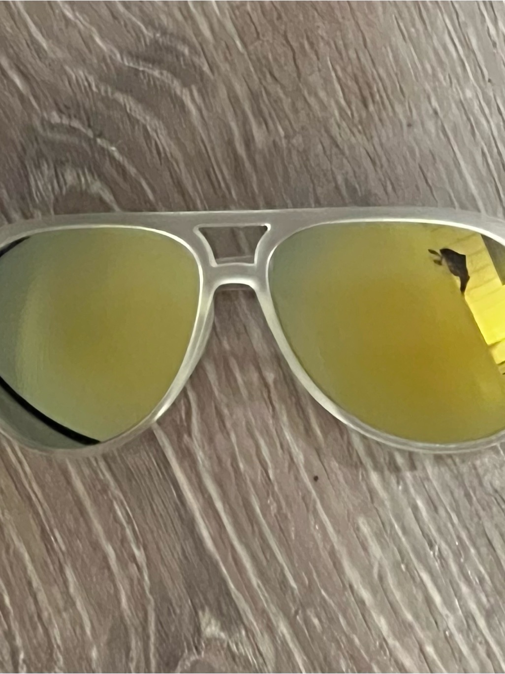 Mirrored Yellow Lens Aviator Sunglasses